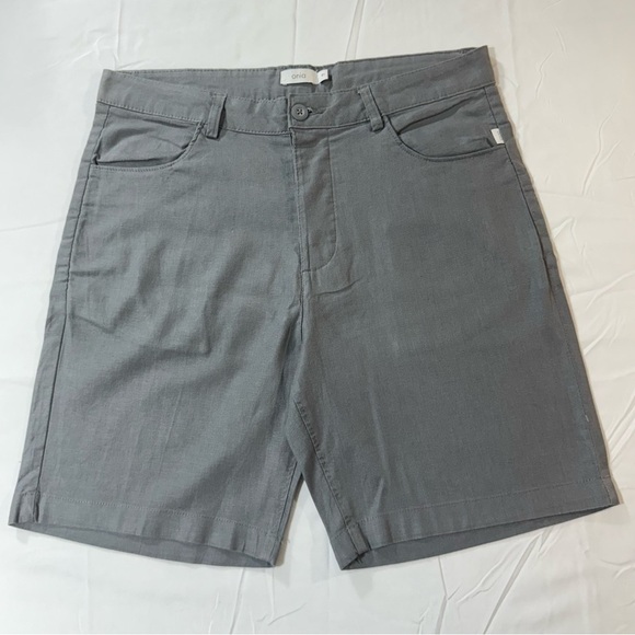 ONIA Men's Gray Linen blend Flat Front Shorts size 31 - Picture 1 of 12